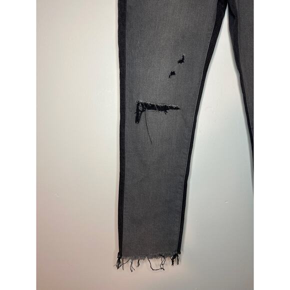 Hidden Jeans Tracey Straight Fit Black Two Tone Raw Hem Size 26 HD1312ST Denim - Picture 3 of 8